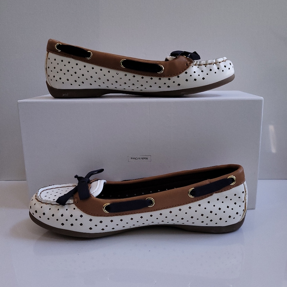 Natural soul boating moccasins flats 6M